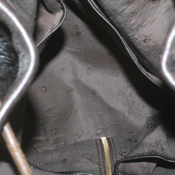 LOUIS VUITTON V line Shoulder Bag fur Black LV Auth th1021 - Picture 11 of 16